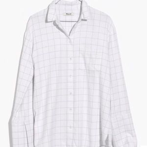 *NEW*Madewell flannel oversized ex-boyfriend shirt